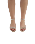 Gümüş Taşlı Düz Sandalet