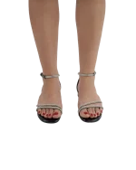 Gümüş Taşlı Düz Sandalet