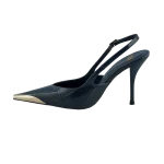 Lacivert Gold Burunlu Stiletto