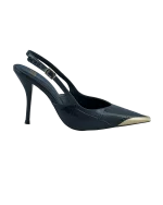 Lacivert Gold Burunlu Stiletto