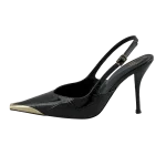 Siyah Gold Burunlu Stiletto