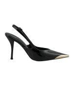 Siyah Gold Burunlu Stiletto