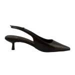 Koyu Kahverengi Kısa Topuklu Slingback