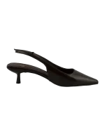 Koyu Kahverengi Kısa Topuklu Slingback