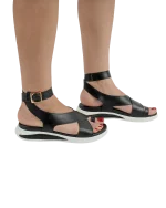 Siyah Kalın Tabanlı Sandalet