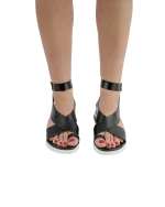 Siyah Kalın Tabanlı Sandalet